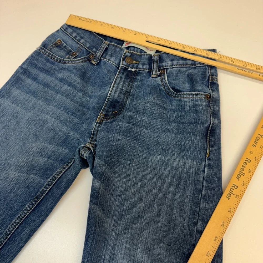 Levis Jeans Boys Size 14 Blue 505 Regular Denim Classic Straight Leg